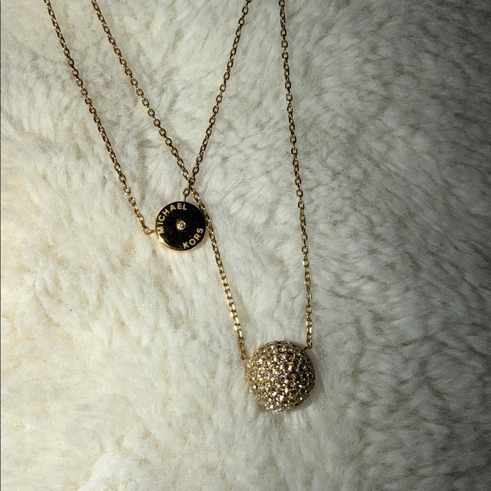Michael Kors Dual Chain Pendant Necklace - Picture 5 of 9